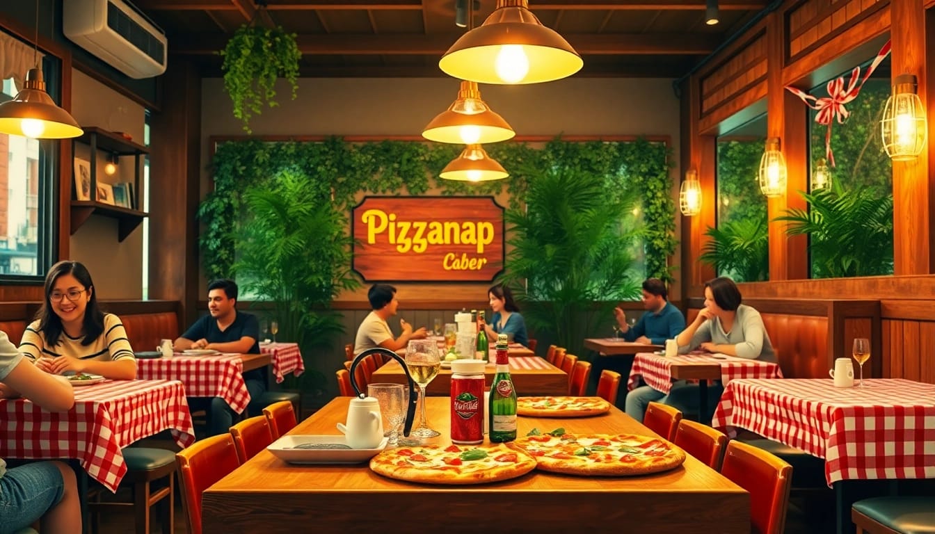 Pizzanap dining scene showcasing joyful diners and authentic Italian atmosphere.