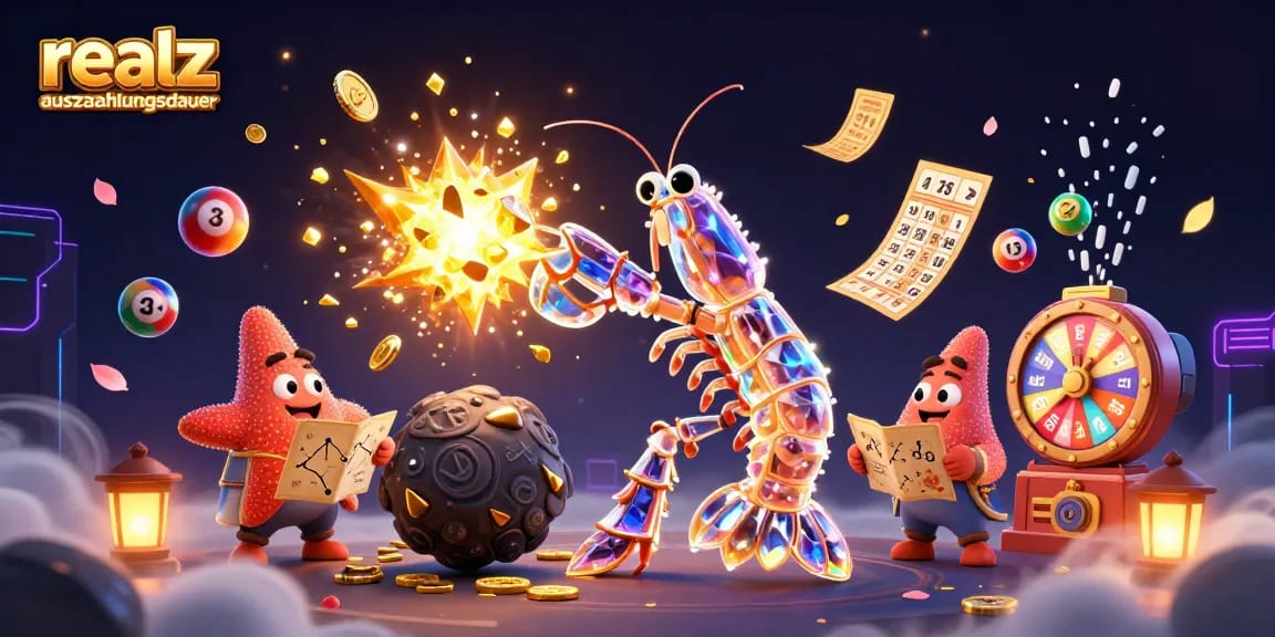 Die Casino-Welt von realz casino Auszahlungsdauer: Ein Mantis-Garnelen-Krieger schmettert Asteroiden zur Goldschatzermittlung.