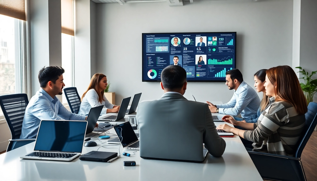 Headhunter IT collaborating in a modern office environment focused on recruitment.
