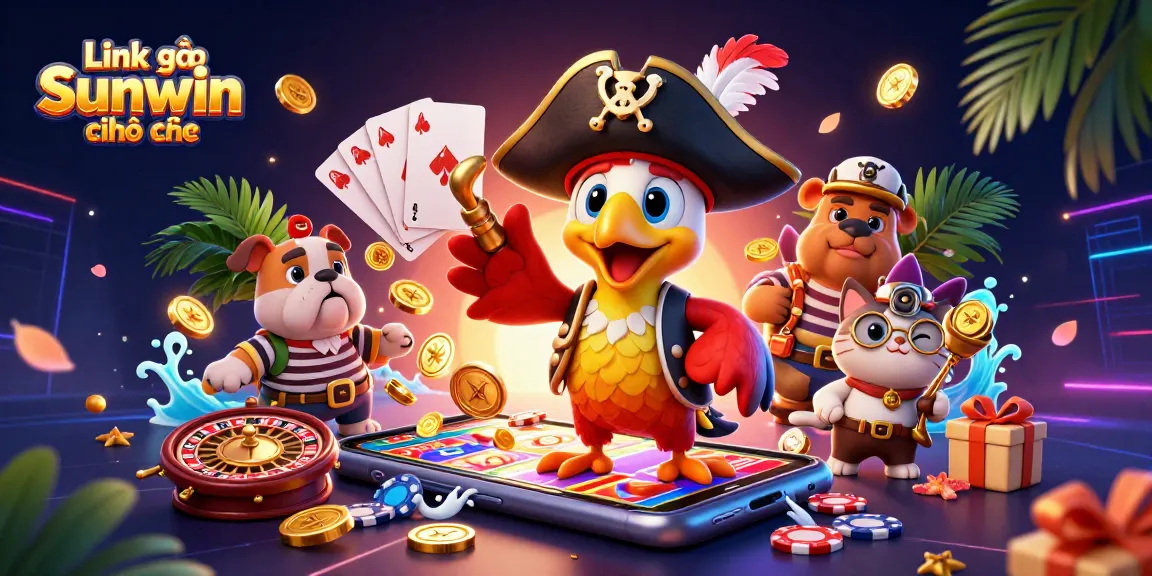 Join the excitement of Link vào Sunwin chính thức with vibrant 3D casino characters in action.