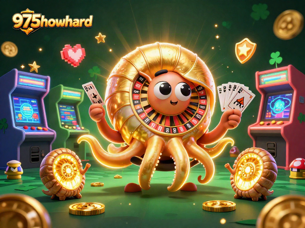 Play exciting games at 975howard featuring a nautilus roulette wheel and glowing game machines.