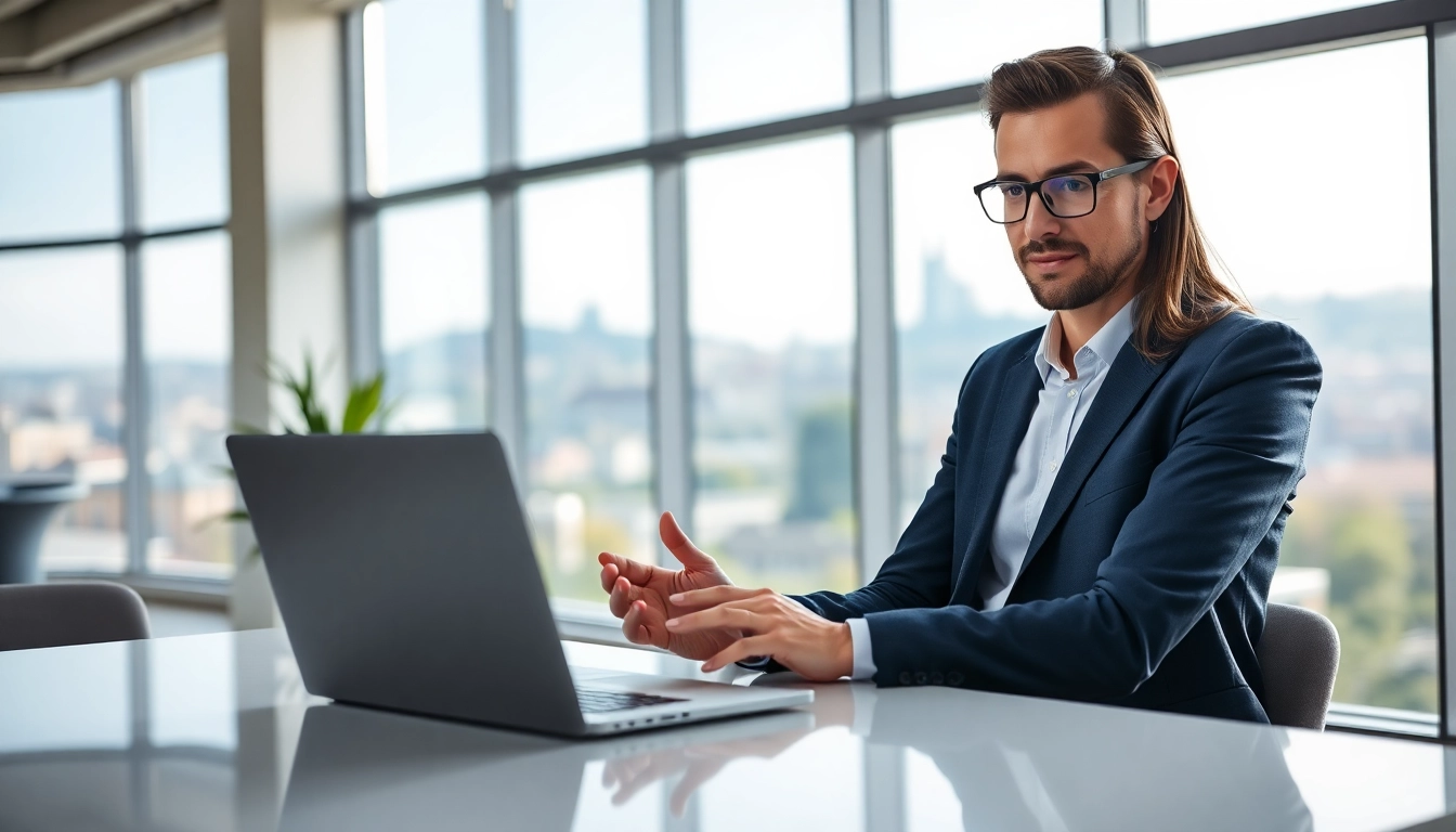 Der Headhunter Schweiz führt ein Gespräch mit Kandidaten in einem modernen Büro.