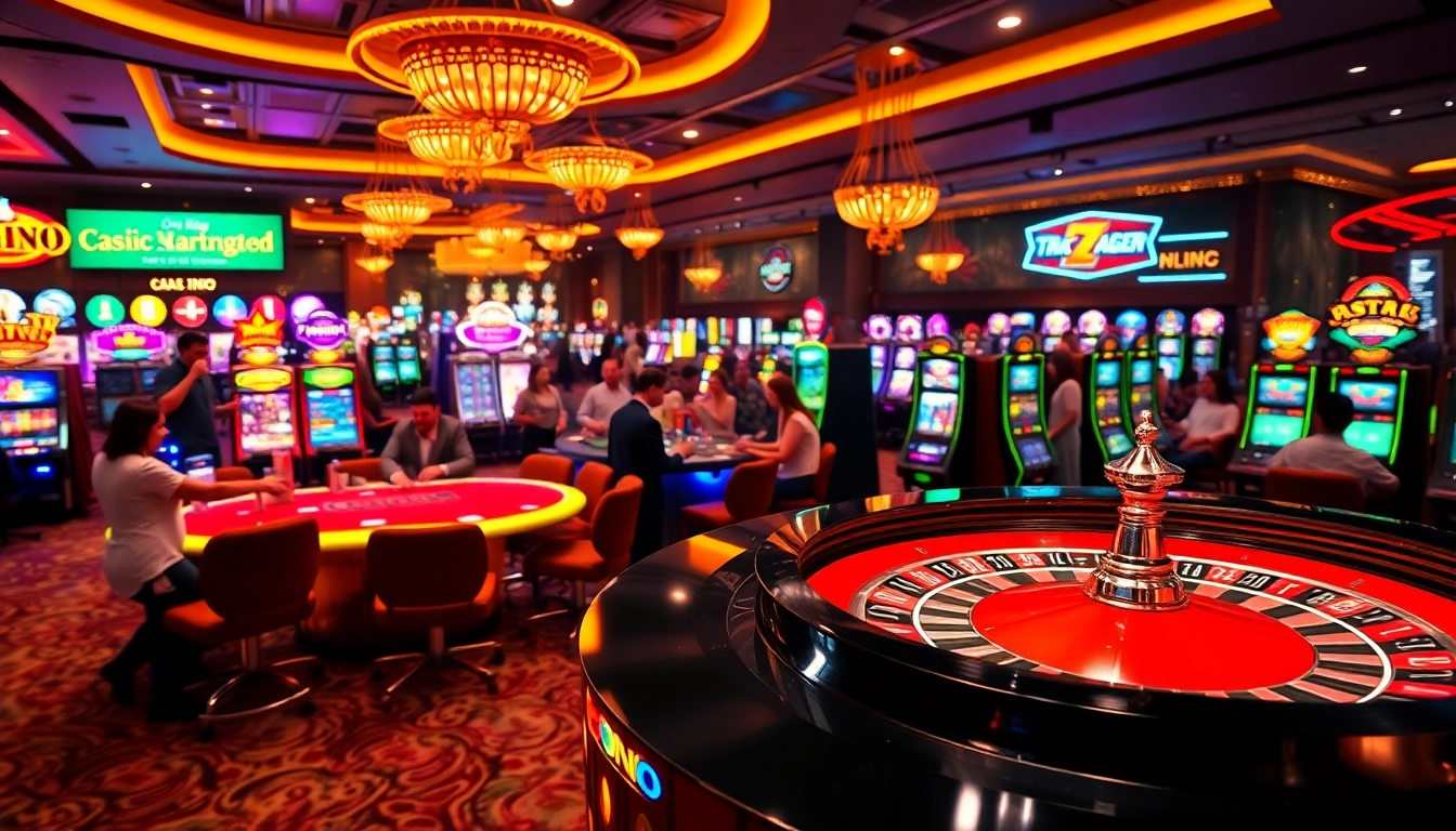 Az online casino lenyűgöző világát bemutató kép, ahol játékosok örömmel ünnepelnek.