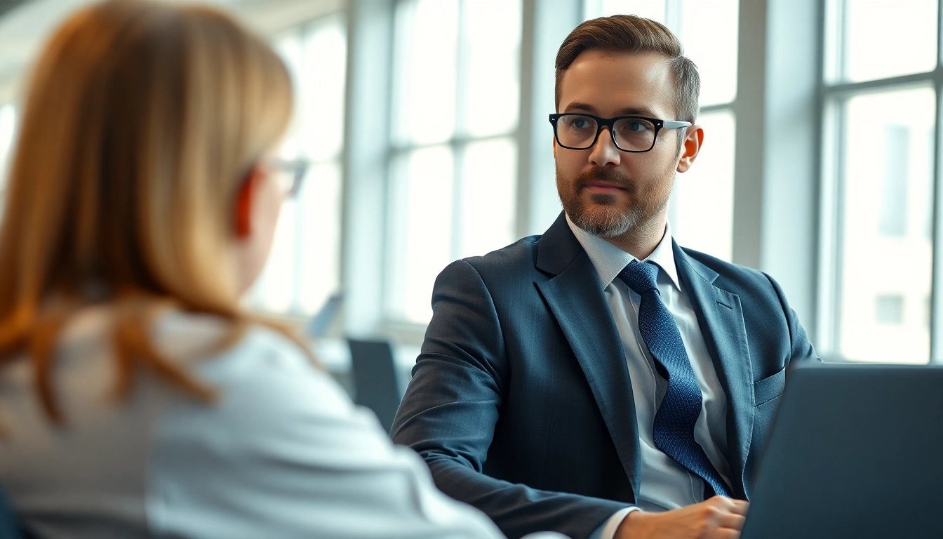 Headhunter Ingenieure interviews qualified engineers in a bright, modern office setting.